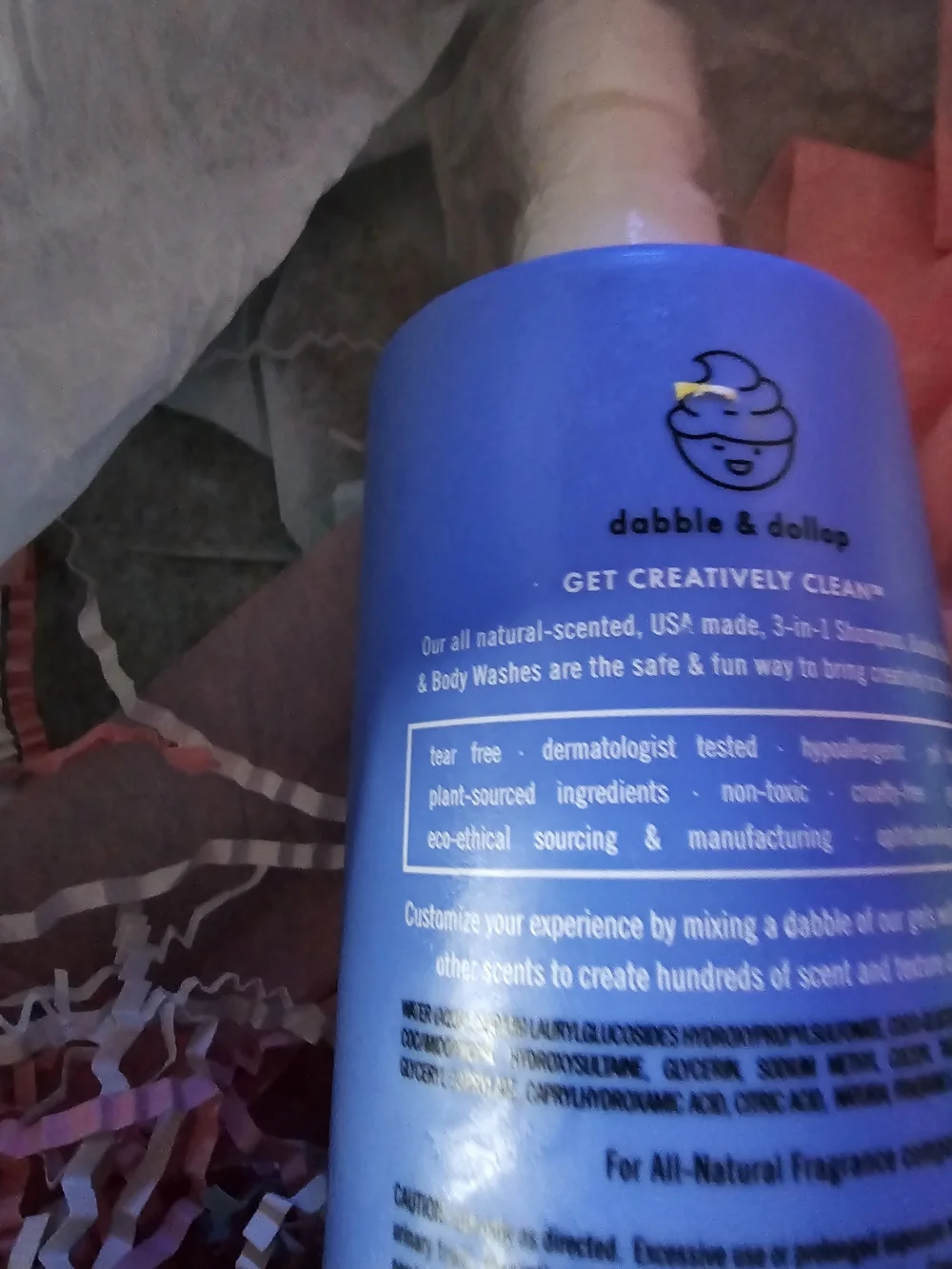 Dabble & Dollop All Natural Kids 3-in-1 Bath Set (Honeydew & Blueberry)